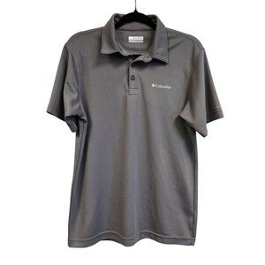 Columbia Mens S Grey Polo Shirt S Lightweight Sportswear Quick Dry Golf Athletic